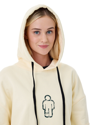 Толстовка ROMP Crack Hoodie W Ivory