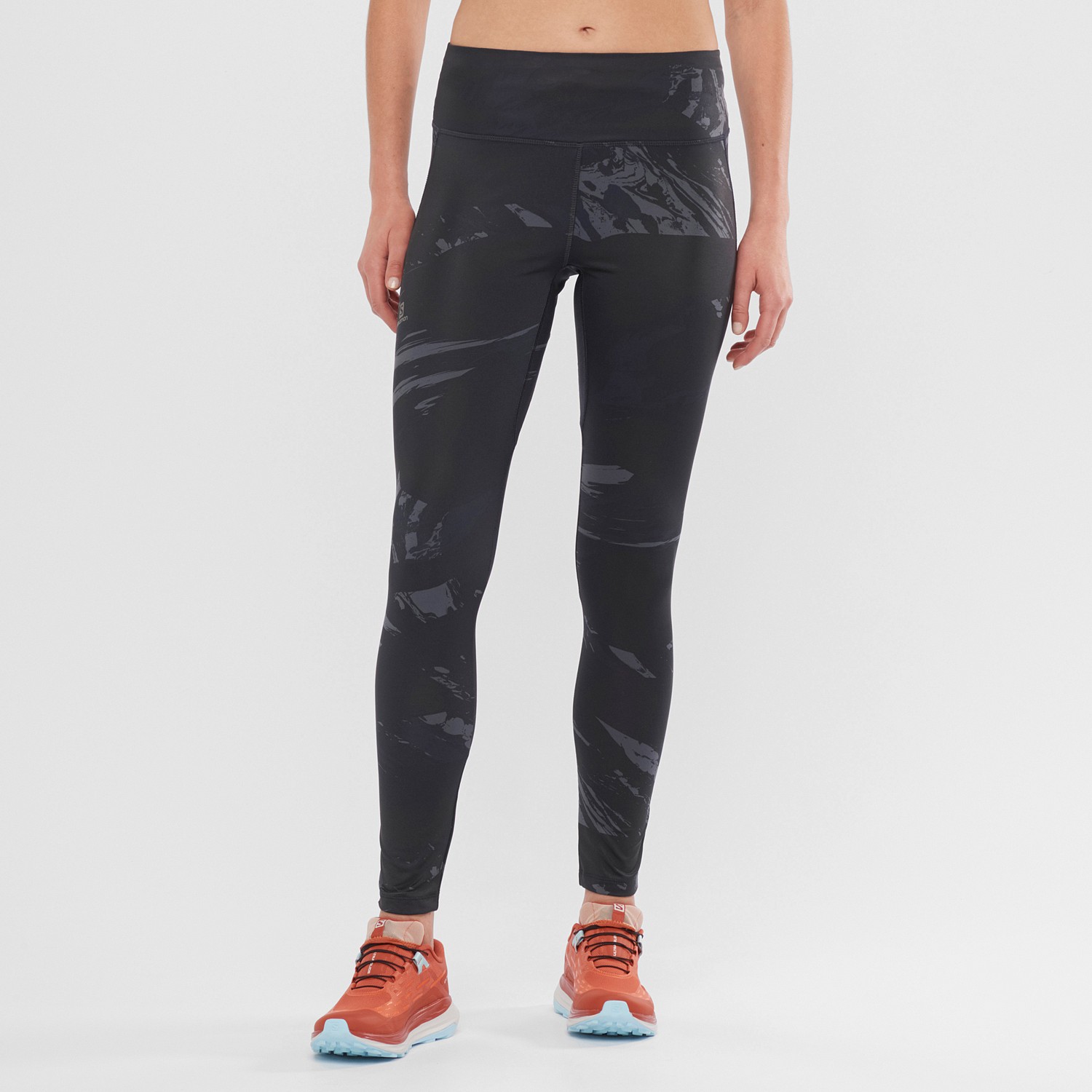 Тайтсы беговые SALOMON Agile Long Tight W Black/AO