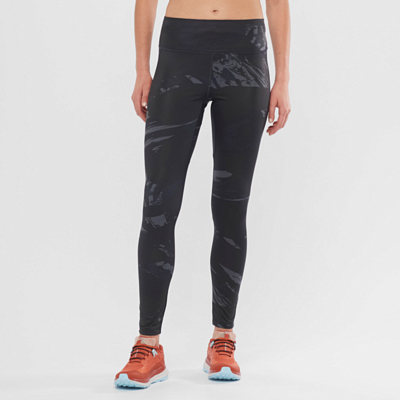 Тайтсы беговые SALOMON Agile Long Tight W Black/AO