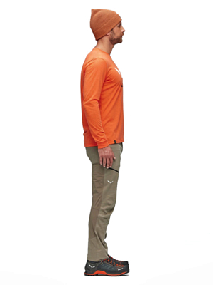 Футболка с длинным рукавом для активного отдыха Salewa Solidlogo Dry Men's L/S Tee Red Orange Melange