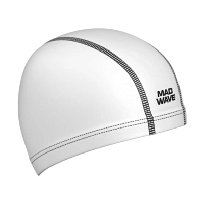 Шапочка для плавания MAD WAVE Ergofit Lycra White