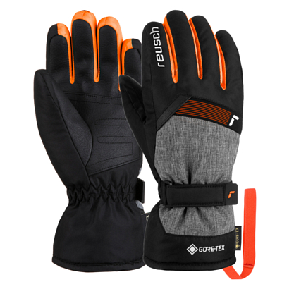 Перчатки детские REUSCH Flash GORE-TEX Junior Bleck/Bleck Melan/Shoc Orange