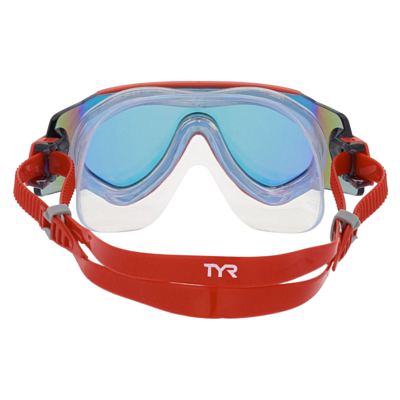 Полумаска для плавания TYR Tidal Wave Mirrored Swim Mask Красный