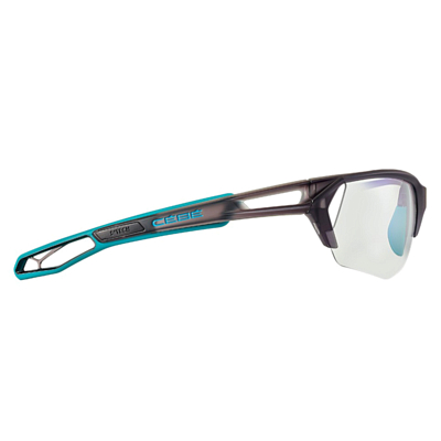 Очки солнцезащитные CEBE Strack Ultimate L Translucent Black Teal Matte-Zone Vario Grey/Blue