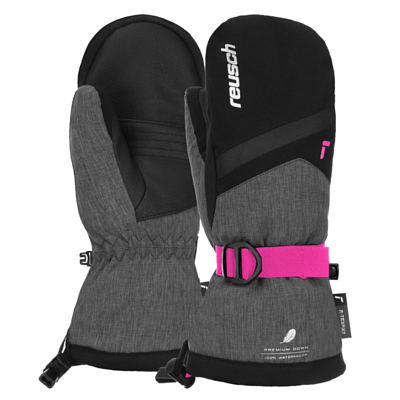 Варежки детские REUSCH Kito R-Tex Xt Junior Blck/Blck Melang/Pink Glo