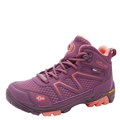 Ботинки детские Trollkids Kids Skarvan Hiker Mid Mulberry/Peach