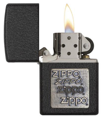 Зажигалка Zippo Classic Black Crackle чёрная-матовая