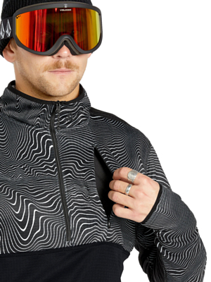 Толстовка Volcom Gridlock Mock Neck Black Print