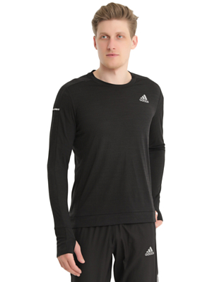 Толстовка беговая Adidas Cooler Longslee Black