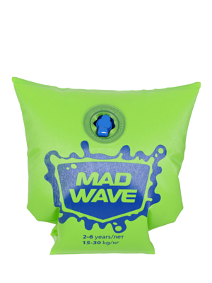 Нарукавники для плавания MAD WAVE 2-6 years Green