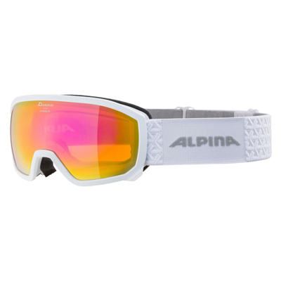 Маска горнолыжная ALPINA Scarabeo Jr. Q-Lite White Matt/Q-Lite Pink Sph. S2