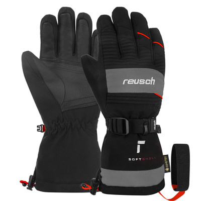 Перчатки REUSCH Maxim GORE-TEX Junior Steel Gredy/Bleck/Fulo Red