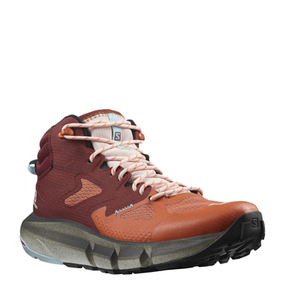 Ботинки SALOMON Predict Hike Mid Gtx W Mecca Orange/Madder Brown/Crystl Blue