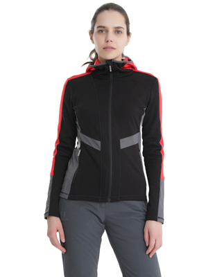 Толстовка HEAD Jasmine Midlayer Fz W Black/Red