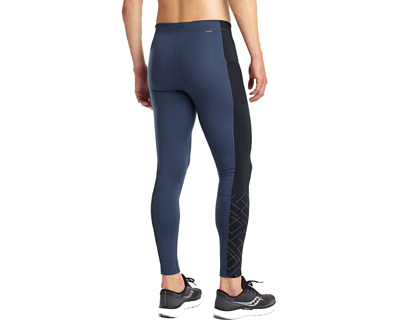 Тайтсы беговые Saucony 2020-21 Solstice Tight Mood Indigo/Black