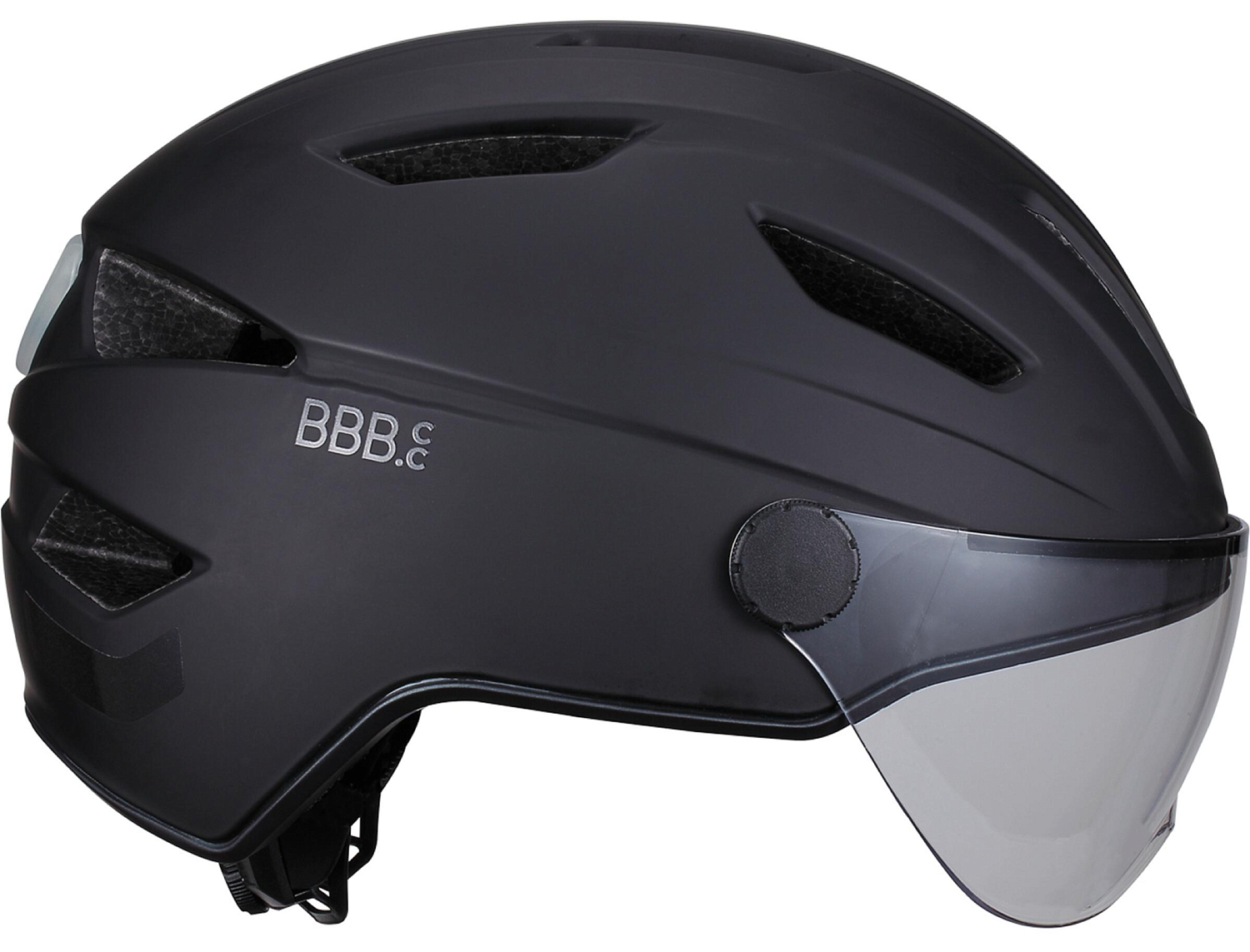 Велошлем BBB 2022 Move faceshield transparent Matt Black