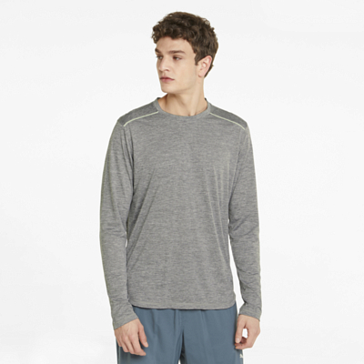 Футболка с длинным рукавом Puma Run Long Sleeve M Medium Gray Heather