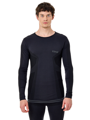 Термобельё верх LENZ Merino 6.0 Round Neck Black