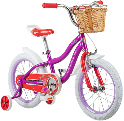 Велосипед Schwinn Elm 16 + корзина 2022 Purpule/White