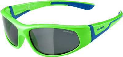 Очки солнцезащитные ALPINA Flexxy Jr Neon-Green-Blue Gloss/Black Cat.3