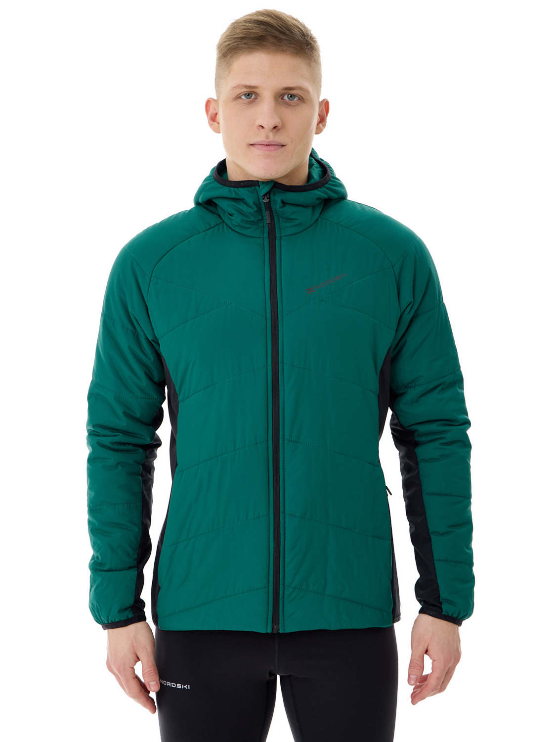 Куртка беговая Nordski Hybrid Warm Alpine Green/Black