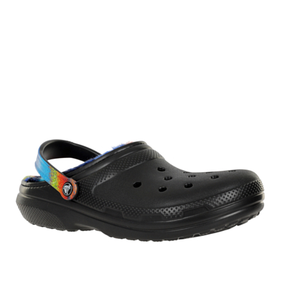 Crocs Classic Lined Spray Dye Clog Black Multi