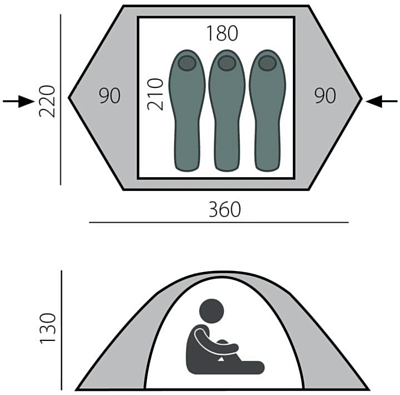 Палатка BTrace Solid 3 Зеленый