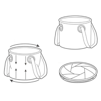 Ведро Naturehike Foldable Round Bucket 20L Transparent