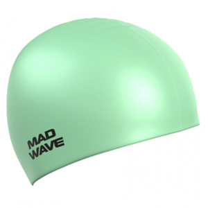 Шапочка для плавания MAD WAVE Pastel Silicone Solid Green