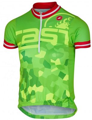 Веломайка детская Castelli ATTACCO KID JERSEY pro green