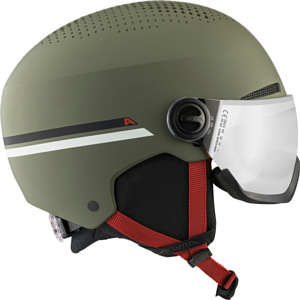 Шлем детский ALPINA Zupo Visor Q-Lite Olive-Red Matt