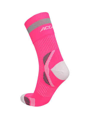 Носки Accapi Running Reflective Crew Pink Fluo/White