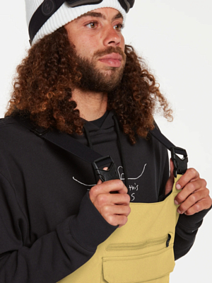 Полукомбинезон сноубордический Volcom Roan Bib Overall Gold