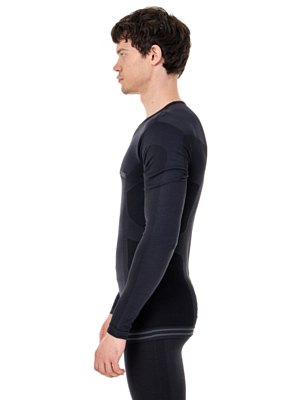 Термобельё верх LENZ Merino 6.0 Round Neck Black