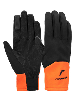 Перчатки REUSCH Vertical TOUCH-TEC Black/Shocking Orange