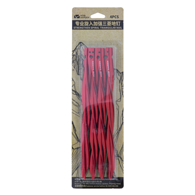 Колышки для палатки Mobi Garden Professional Trigone Pegs Red