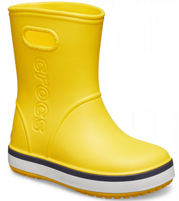 Сапоги резиновые Crocs Crocband Rain Boot Yellow/Navy