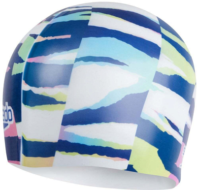 Шапочка для плавания Speedo Digital Printed Cap Au White/Blue