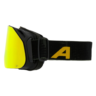 Маска горнолыжная ALPINA Blackcomb Q-Lite Black-Yellow Matt/Q-Lite Orange S2