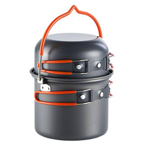 Набор посуды Naturehike Updated Four-Piece Hiking Camping Cookware Carbon