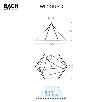 Палатка BACH Tent Wickiup 3 Willow Bough Green