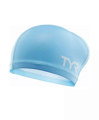 Шапочка для плавания TYR Long Hair Silicone Comfort Swim Cap Голубой