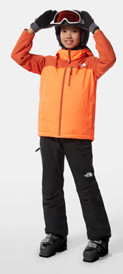 Куртка горнолыжная детская The North Face Snowquest Plus Jkt Y Pwrorg/Brntochr