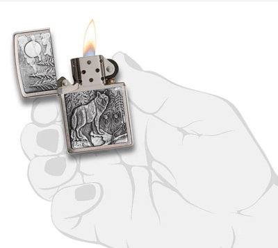 Зажигалка Zippo Classic Brushed Chrome серебристая-матовая