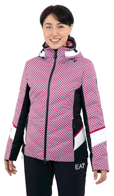 Куртка горнолыжная EA7 Emporio Armani SKI W JKT 9 Fancy magenta pois