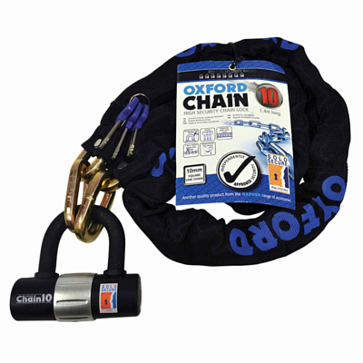 Замок велосипедный Oxford Chain10 Chain Lock & Mini Shackle 10mmх1400mm