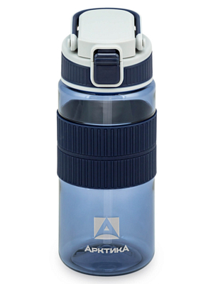 Бутылка Арктика тритановая с манжетом и питьевой трубочкой 0,55л Синий