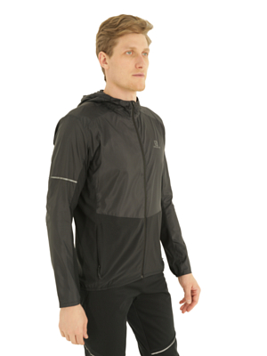 Куртка беговая SALOMON 2022-23 Agile Fz Hoodie M Black