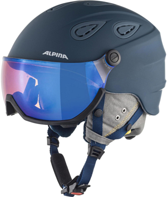 Зимний шлем с визором Alpina Grap Visor HM Ink/Grey Matt