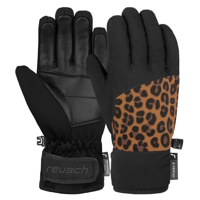 Перчатки детские REUSCH Beatrix R-TEX XT Junior Black/Brown Leopard